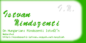 istvan mindszenti business card